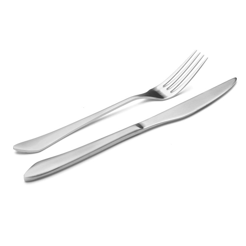 sharecook Matte Silverware Set, 20-Piece Stainless Steel Flatware Set Service for 4, Satin Finish Tableware Cutlery Set for Home and Restaurant, Dishwasher Safe - Image 3